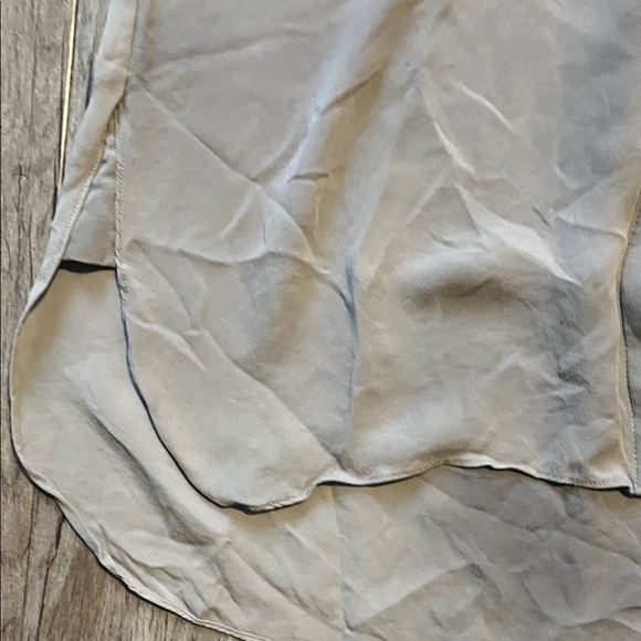 Wilfred Silver-Taupe Silk Button-Front Blouse 100% silk - Picture 5 of 7